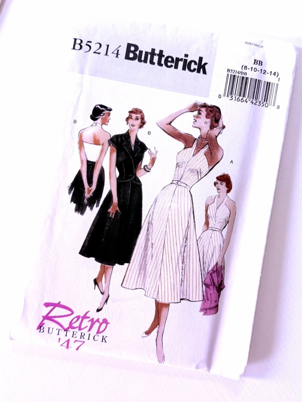 Uncut Butterick Fit n flair Dress neckline & sleeve variations Pattern sz 8-14 - Picture 13 of 16